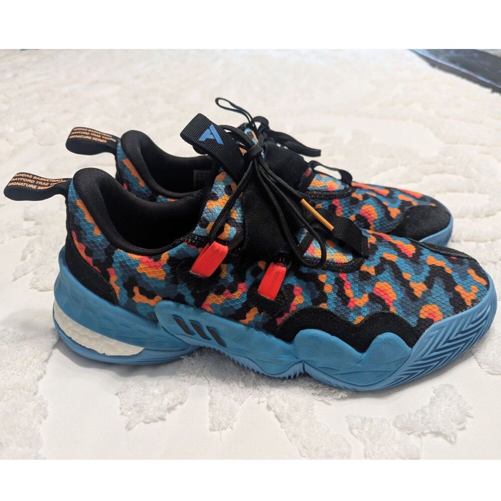🔥 Adidas Trae Young 1 “Pixels” Basketball Shoes Size 12 – EXCELLENT